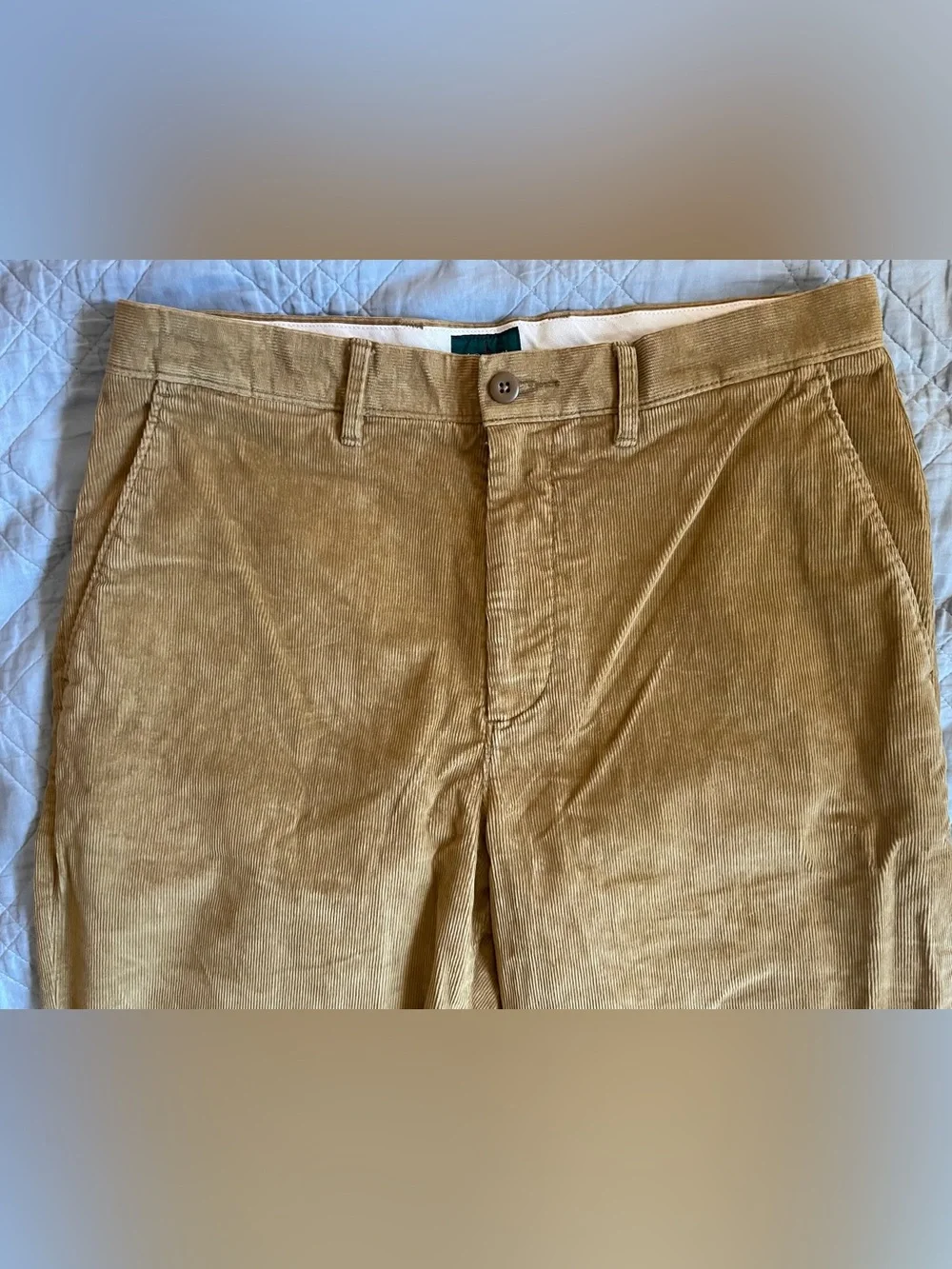 J. CREW Broken-in Straight pant in stretch corduroy in V. Goldenrod 32/32 CM717